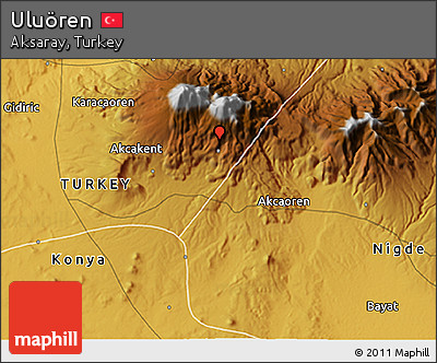 Physical 3D Map of Uluören