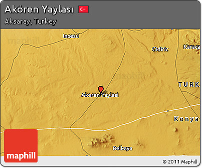 Physical 3D Map of Akören Yaylası