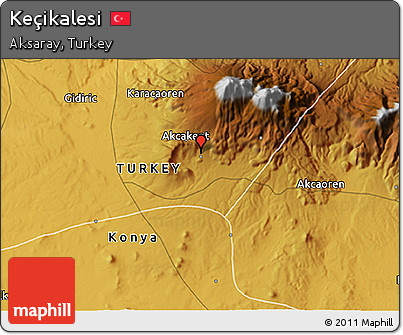 Physical 3D Map of Keçikalesi
