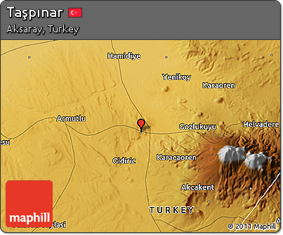 Physical 3D Map of Taşpınar