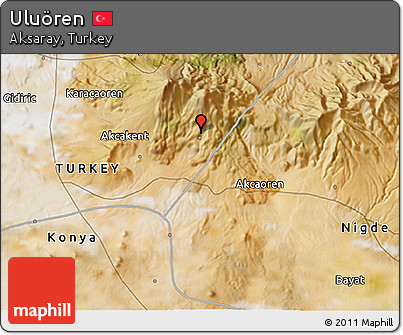 Satellite 3D Map of Uluören