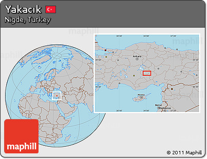 Gray Location Map of Yakacık