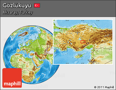 Physical Location Map of Gözlükuyu