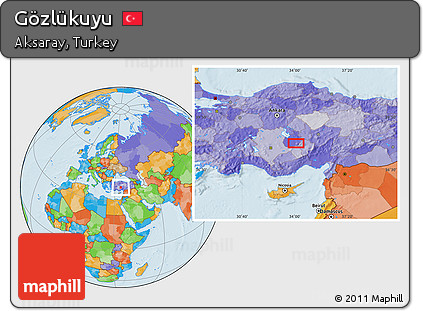 Political Location Map of Gözlükuyu