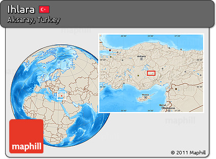 Shaded Relief Location Map of Ihlara
