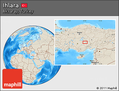 Shaded Relief Location Map of Ihlara