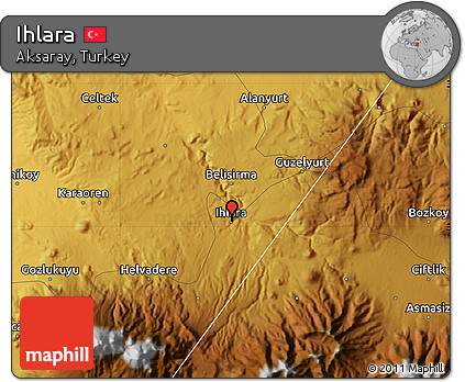 Physical Map of Ihlara
