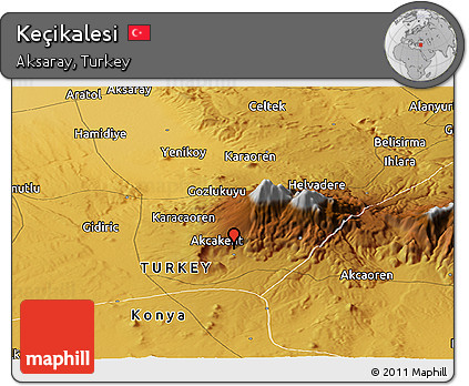Physical Panoramic Map of Keçikalesi