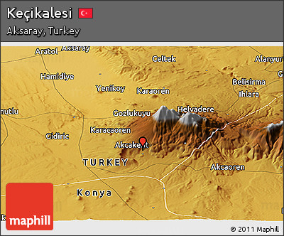 Physical Panoramic Map of Keçikalesi