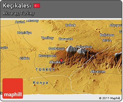 Physical Panoramic Map of Keçikalesi