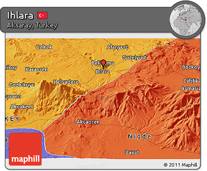 Political Panoramic Map of Ihlara