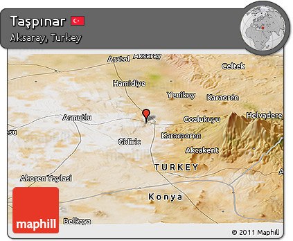 Satellite Panoramic Map of Taşpınar