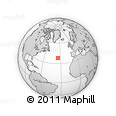 Outline Map of the Area around 38° 9' 19" N, 34° 46' 29" W, rectangular outline