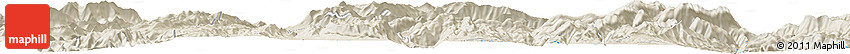 Shaded Relief Horizon Map of the Area around 38° 9' 19" N, 36° 37' 30" E