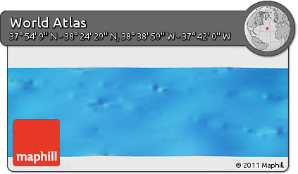Shaded Relief Panoramic Map of the Area around 38° 9' 19" N, 38° 10' 29" W