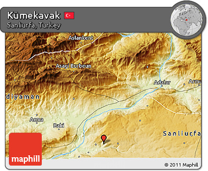 Physical 3D Map of Kümekavak