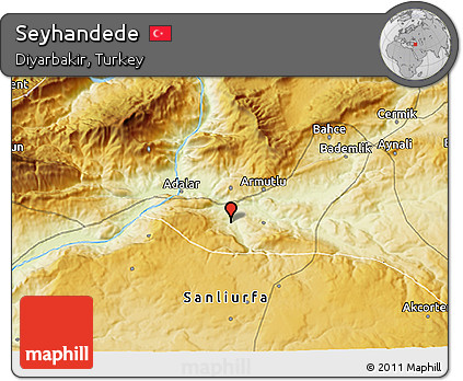 Physical 3D Map of Seyhandede