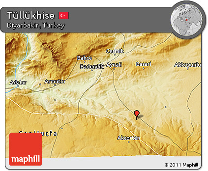 Physical 3D Map of Tüllükhise