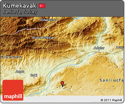 Physical 3D Map of Kümekavak