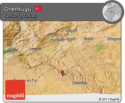 Satellite 3D Map of Örenkuyu