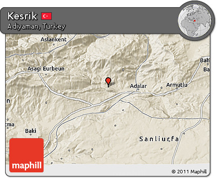 Shaded Relief 3D Map of Kesrik