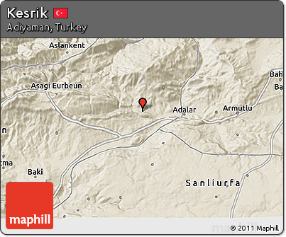 Shaded Relief 3D Map of Kesrik