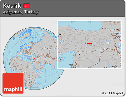 Gray Location Map of Kesrik