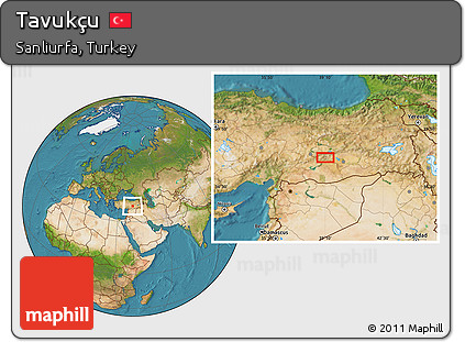 Satellite Location Map of Tavukçu