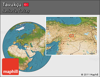 Satellite Location Map of Tavukçu