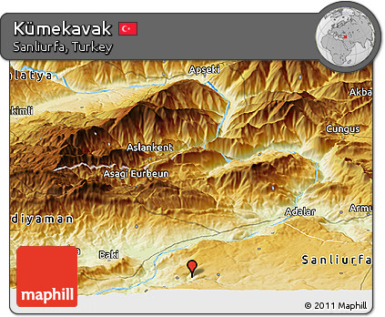Physical Panoramic Map of Kümekavak
