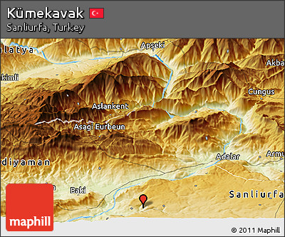 Physical Panoramic Map of Kümekavak