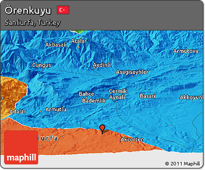 Political Panoramic Map of Örenkuyu