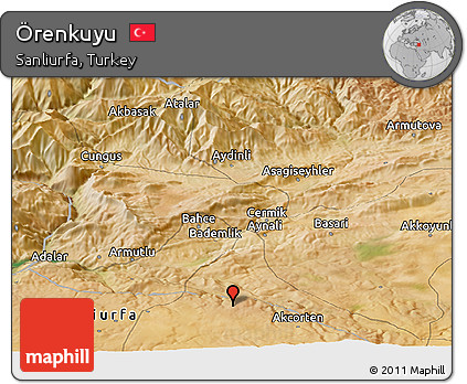 Satellite Panoramic Map of Örenkuyu