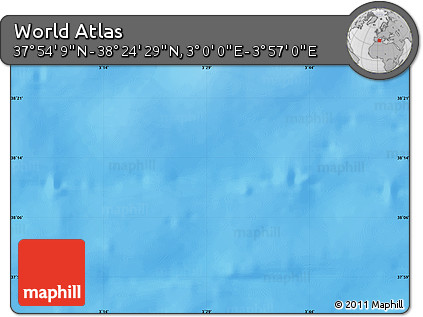 Physical Map of the Area around 38° 9' 19" N, 3° 28' 30" E