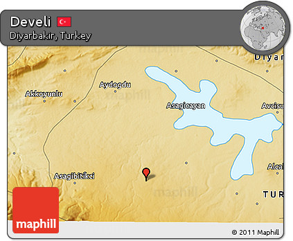 Physical 3D Map of Develi