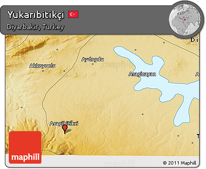 Physical 3D Map of Yukarıbitikçi
