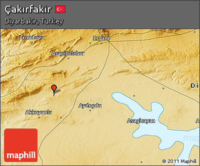 Physical 3D Map of Çakırfakir