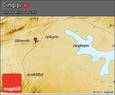 Physical 3D Map of Cingişi