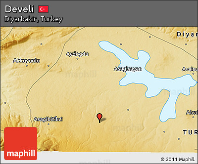 Physical 3D Map of Develi