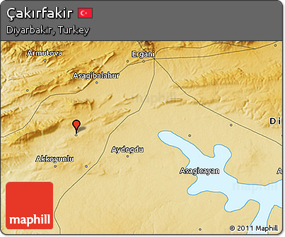 Physical 3D Map of Çakırfakir
