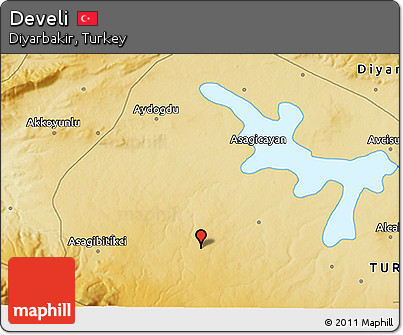 Physical 3D Map of Develi