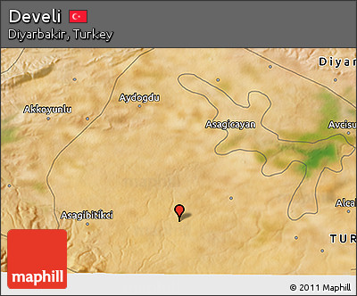 Satellite 3D Map of Develi