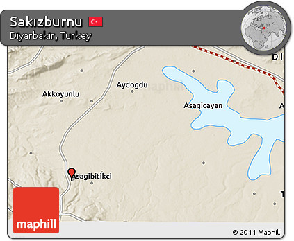 Shaded Relief 3D Map of Sakızburnu