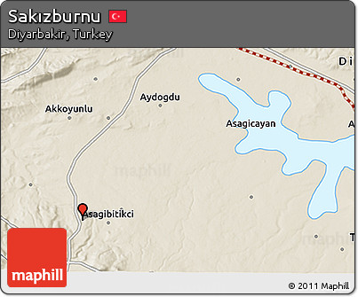 Shaded Relief 3D Map of Sakızburnu