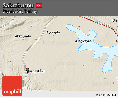 Shaded Relief 3D Map of Sakızburnu