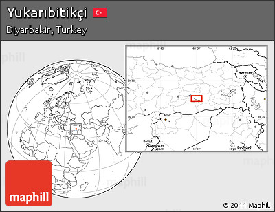 Blank Location Map of Yukarıbitikçi