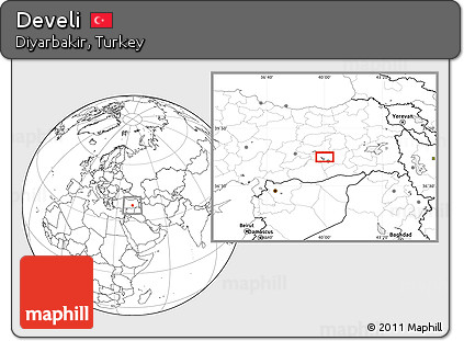 Blank Location Map of Develi