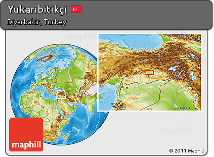 Physical Location Map of Yukarıbitikçi