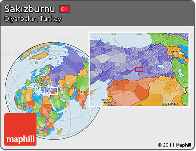Political Location Map of Sakızburnu