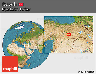 Satellite Location Map of Develi